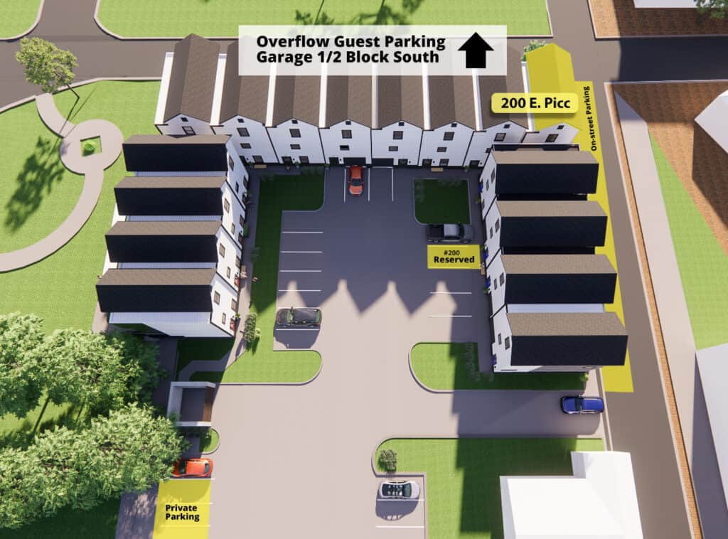200 E Piccadilly Parking Map