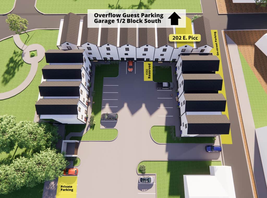 202 E Piccadilly Parking Map