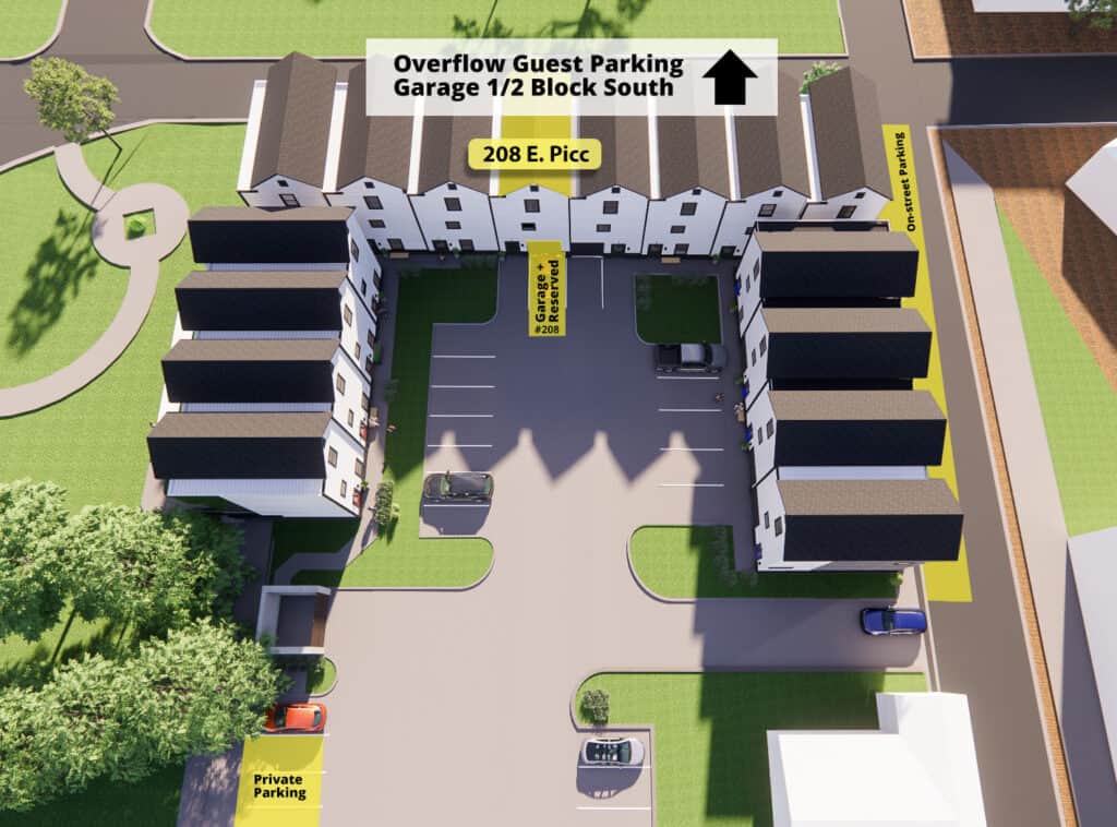 208 E Piccadilly Parking Map