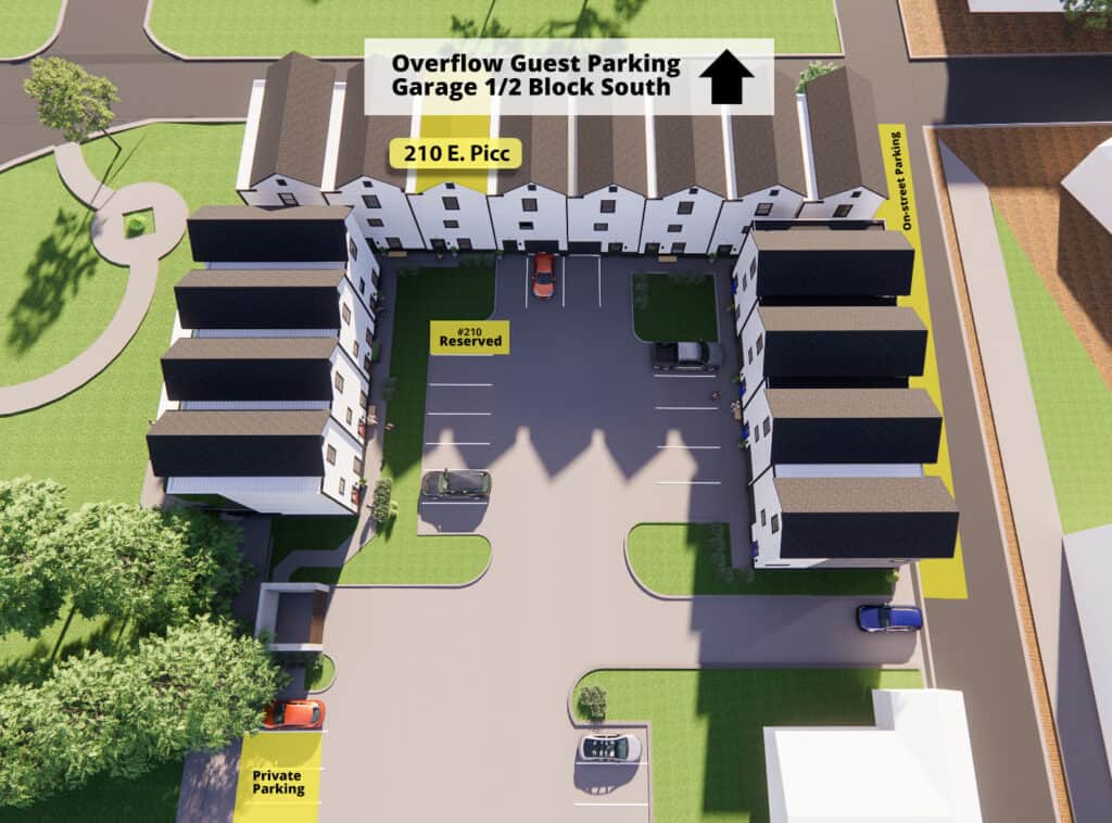 210 E Piccadilly Parking Map