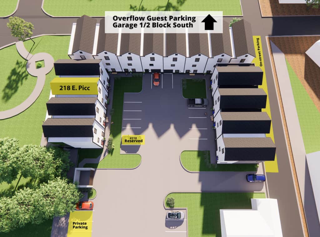 218 E Piccadilly Parking Map