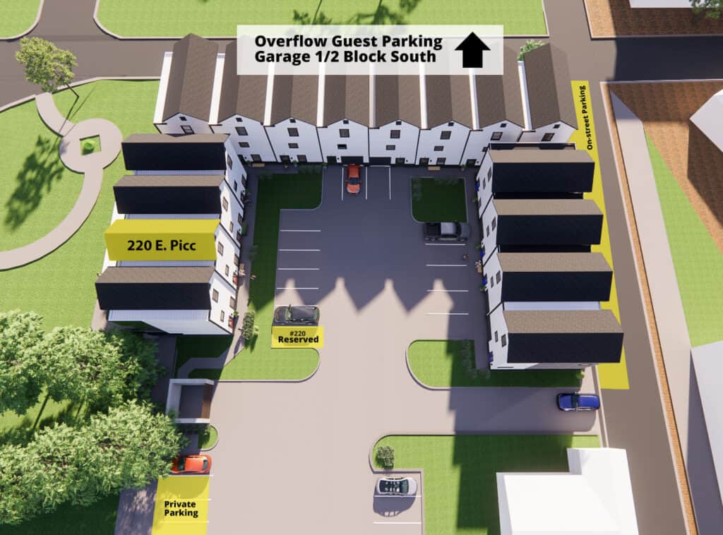 220 E Piccadilly Parking Map