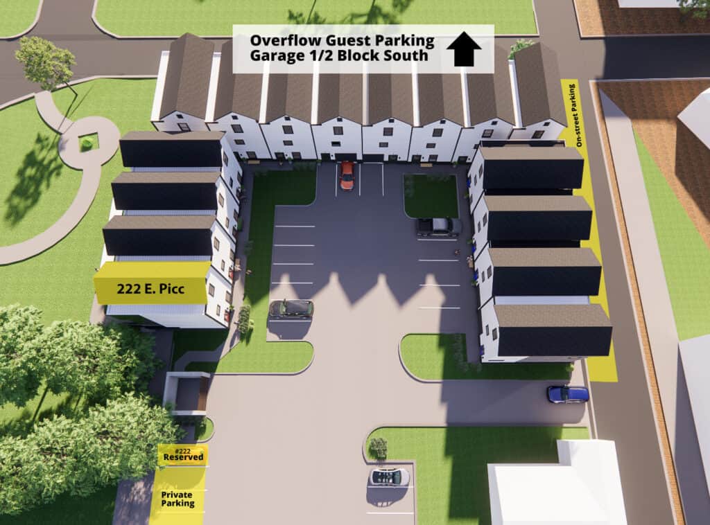 222 E Piccadilly Parking Map